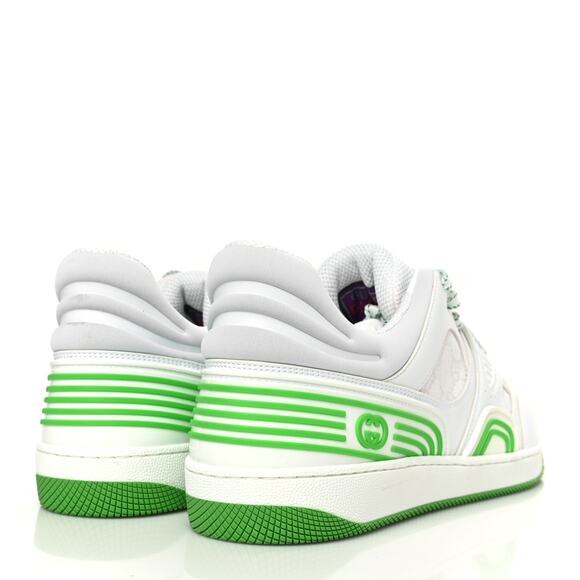 GUCCI Demetra GG Supreme Basket Low Top Sneakers Green White Men\'s Size 12 NEW main image 7